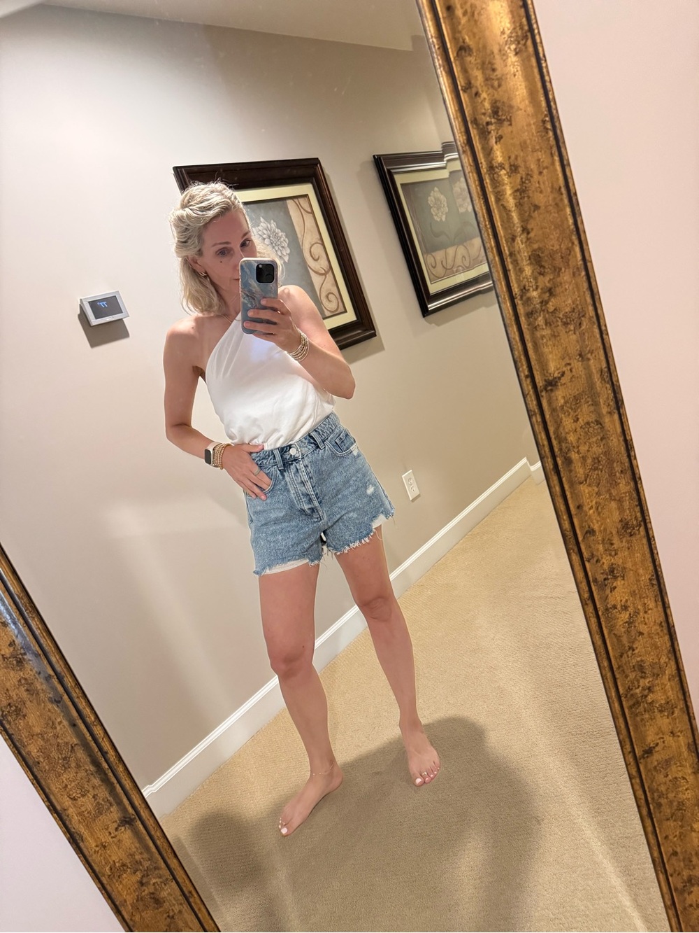 Zara high rise Denim Shorts